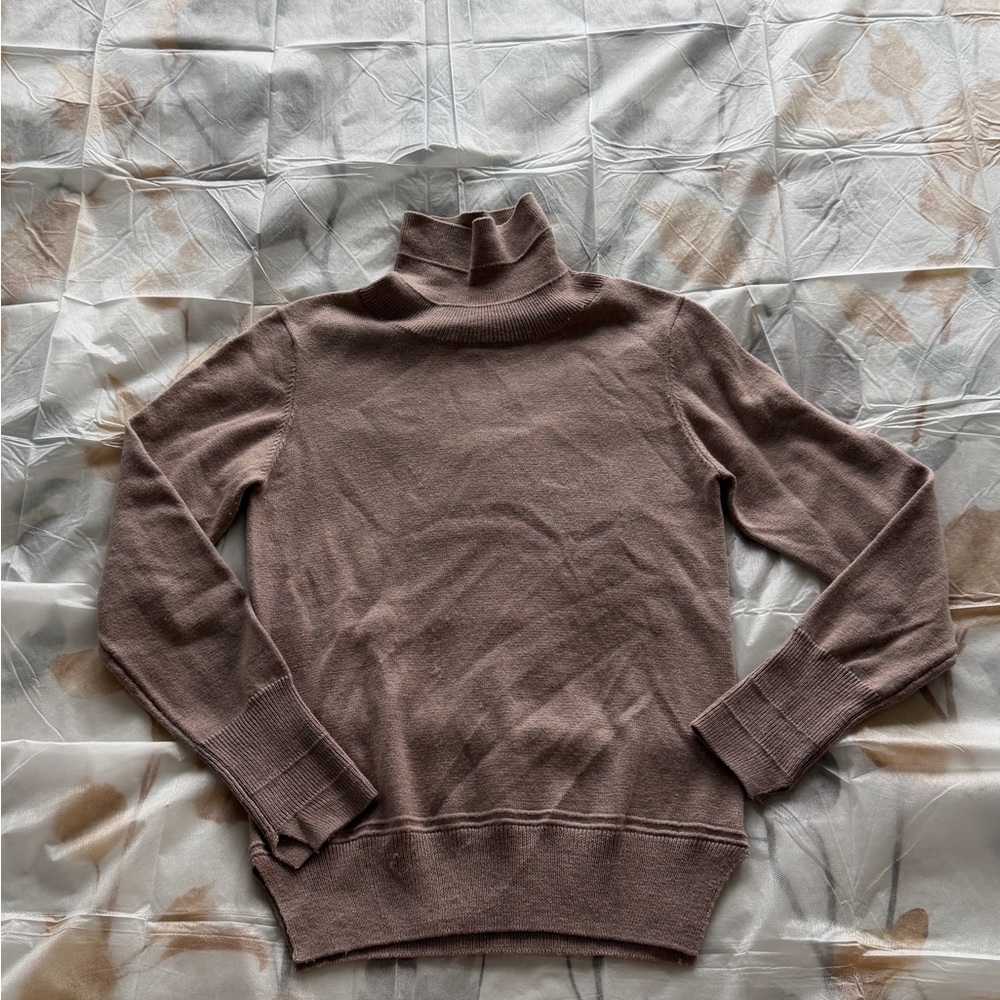 Women's grey pink Turtleneck Sweater